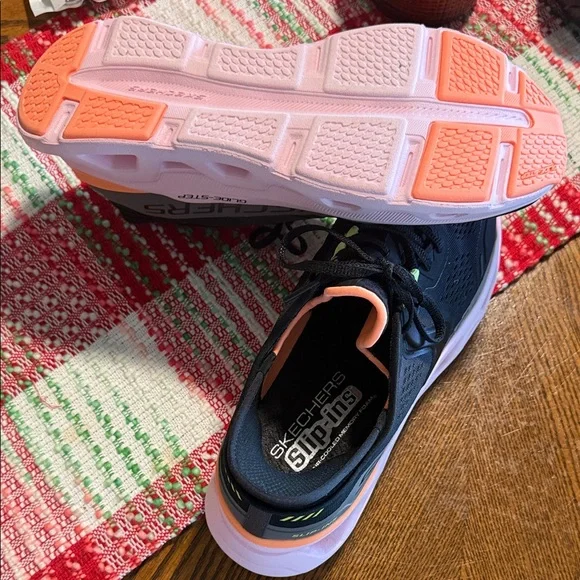 Skechers Black and Pink Slip-Ins Shoes - Picture 2 of 2